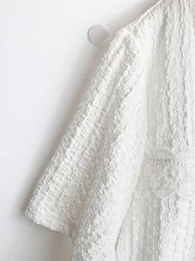 SHEIN Clasi 春夏季大码优雅时尚白色T恤