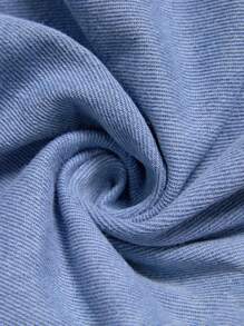 Zelara Plus Paperbag Waist Roll Up Hem Denim Shorts Back To School Back To School School Clothes Back To School Clothes  Homecoming Dress Teacher - Light Wash - View 4