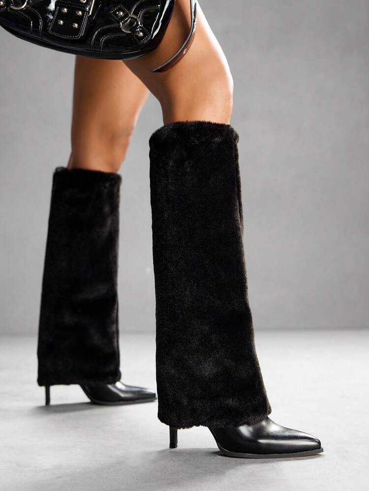 CUCCOO SZL Cuccoo Pointed Toe High Shaft Slim Heel Over-The-Knee Boots, Sexy Lady Rider Boots For Women