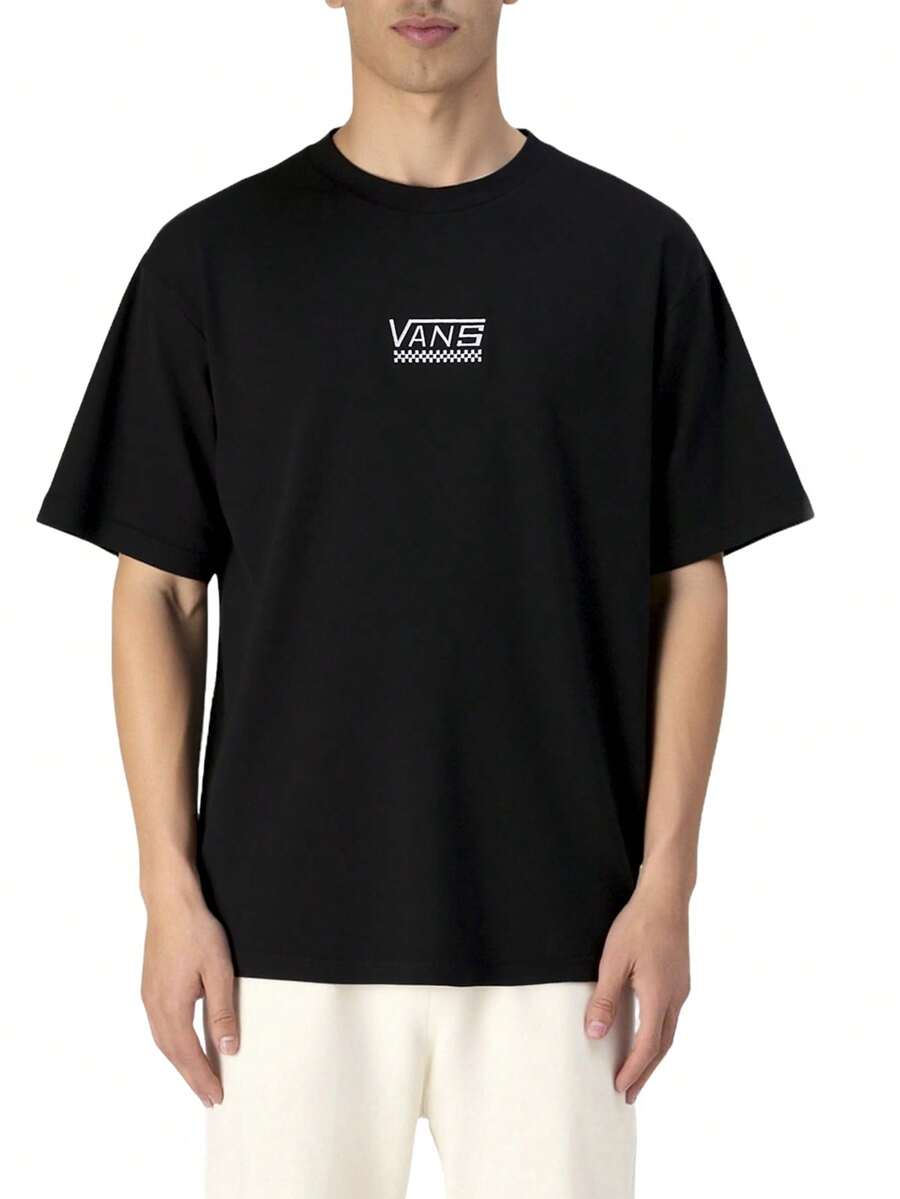 Vans V 格纹宽松短袖黑色 - 黑色 - 查看 1