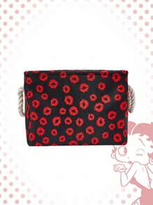 Betty Boop | ROMWE Cesto/canasta de ropa sucia de gran capacidad con diseño de labios y dibujos animados - Multicolor - Ver 3