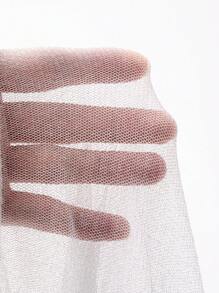 FRIFUL Women's Sheer Long Sleeve 2 In 1 Top, Summer - White - View 6