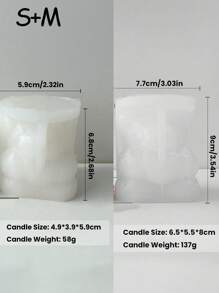 1 件心形玫瑰熊蜡烛硅胶模具 - DIY 情人节手工香薰熊工艺品，适用于家居装饰、婚礼装饰和派对礼品 - 浪漫礼物和庆祝活动的完美选择 - 白色 - 查看 23