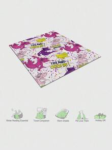TOM & JERRY X SHEIN Manta de franela con estampado de dibujos animados - Manta de terciopelo coral ultra suave, manta de felpa lujosa para sofá, cama y oficina, regalo cómodo lavable a máquina, adecuado para adultos. - Rosa Pálido - Ver 6