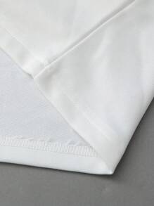 ROMWE MEN Street Life Sudadera con cuello redondo de manga larga con estampado gráfico para hombre, otoño - Blanco - Ver 4