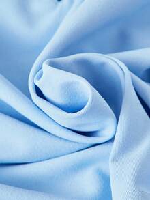 Sparklyn 2 件套花卉印花 A 字长裙，优雅，少女夏季泡泡袖，珍珠装饰领，简约风格 - 淺藍色 - 查看 6