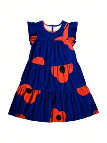 Breezaya Đầm xòe in hoa lớn thời trang ngày lễ cho kỳ nghỉ bãi biển dành cho phụ nữ - Nhiều màu - Xem 3