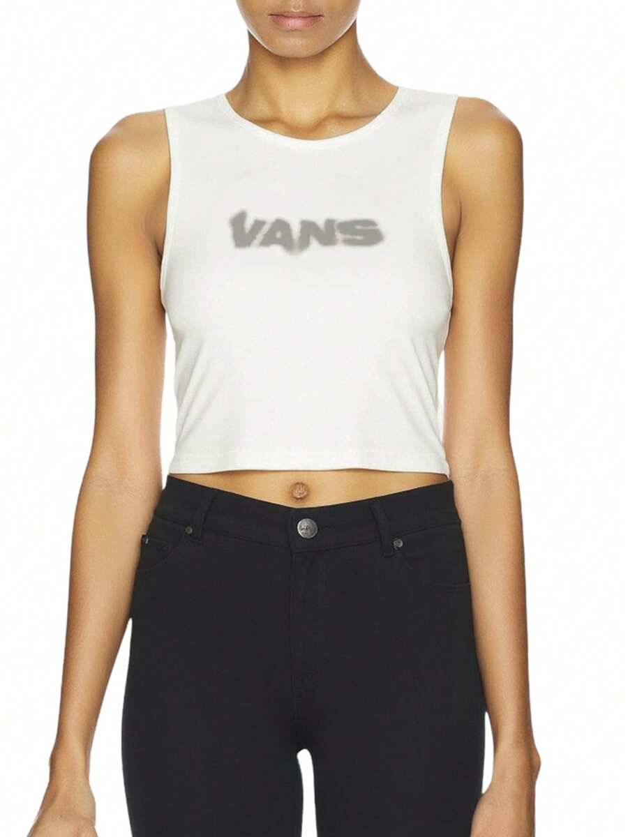 Vans Top corto entallado de tipo "Marshmallow" - Blanco - Ver 1