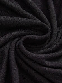 ROMWE J-Fashion Y2K Baddie 美国国旗英文水钻蝙蝠袖单肩紧身女式 T 恤 - 黑色 - 查看 4