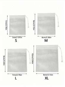 100pcs Multi-Purpose Disposable Non-Woven Drawstring Tea Bag, White Filter Bag, With Drawstring, Easy To Pour And Clean, Suitable For Coffee, Tea, Herbs, Spices, Jewelry Packaging And Gift Bundling