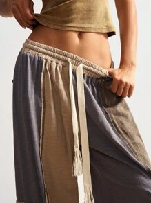 Bohemela Autumn/Winter Boho Casual Knit Patchwork Loose Women's Pants - Multicolor - View 2