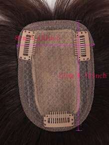 Silk Base Virgin Colored Human Hair Topper Chocolate Brown Top Hairpiece Straight Toppers Natural Black Brown Hair Clips In Hairpieces For Women 8 X 12 CM Toppers Without Sideburns