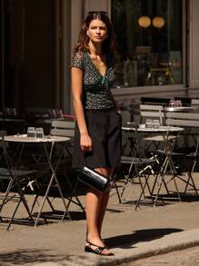 lacRébo Tailored Bermuda Shorts With Pleated Front Teacher Going Out Office Chic Top Spring Summer - Black - View 1
