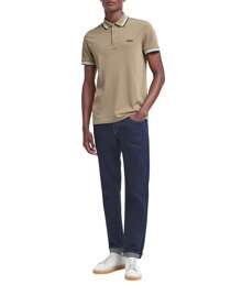 Hugo Boss Áo thun nam cổ polo tay ngắn kẻ sọc thường ngày - 338 Màu nhạt/Màu pastel - Xem 3