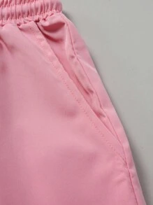 VENTUSAIL 男士花卉印花短袖衬衫和短裤休闲套装，适合度假穿着，舒适装扮 - 粉色 - 查看 6