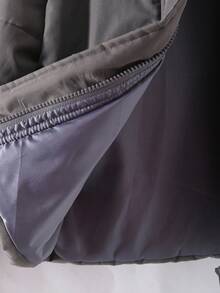 Genkimix Kids 男童休闲立领长袖宽松短款拉链口袋棉服外套，深灰色，秋冬 - 灰色 - 查看 8