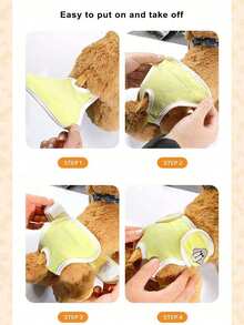 1件装宠物生理裤狗尿布内裤可重复使用可洗母狗生理裤柔软透气卫生裤可调节腹带适用于中小型犬发情季节护理舒适宠物卫生裤防漏保护 - 紫色 - 查看 5