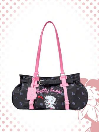 Betty Boop | ROMWE Bolso de hombro estilizado con bordados y estampado de dibujos animados con estilo vintage Y2K