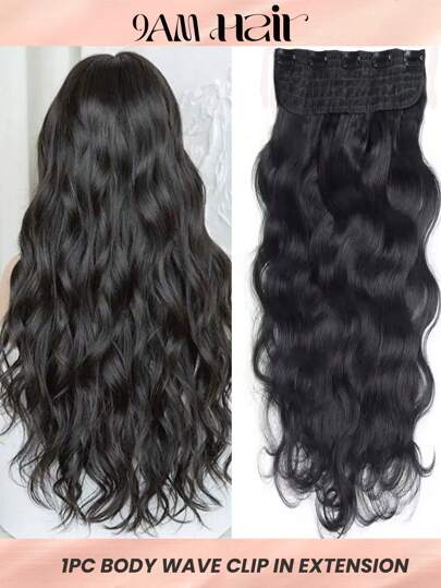 1 件波浪夹式接发 处女发 手工制作 真人发 柔软自然 女士夹式接发