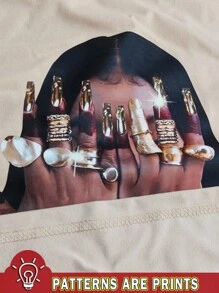 Manfinity Dauomo 男士无袖圆领背心，夏季时尚 - 杏色 - 查看 6