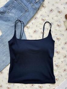 Attitoon 4pcs/Set Multicolor Cropped Tight Fit Sports Bra Camisole Top With Back Detail, Suitable For Activewear And Casual Layering, Summer