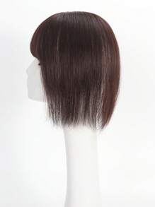 Silk Base Virgin Colored Human Hair Topper Chocolate Brown Top Hairpiece Straight Toppers Natural Black Brown Hair Clips In Hairpieces For Women 8 X 12 CM Toppers Without Sideburns