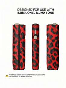 SHEIN 1 pièce Étui antichute de 12 * 3,5 cm convenant pour IQOS ILUMA ONE. Étui de protection pour IQOS Iluma I One, accessoire de mode avec imprimé animal en PU, entièrement protégé, amortissant les chocs, antidérapant