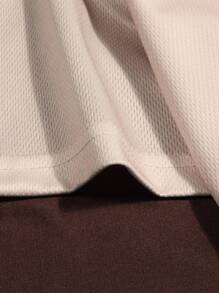 ROMWE MEN Street Life 男士圆领二合一字母印花长袖 T 恤，