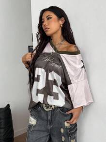 Coolane 女式全季演唱会狂欢运动森林迷彩数字图案足球球衣 T 恤