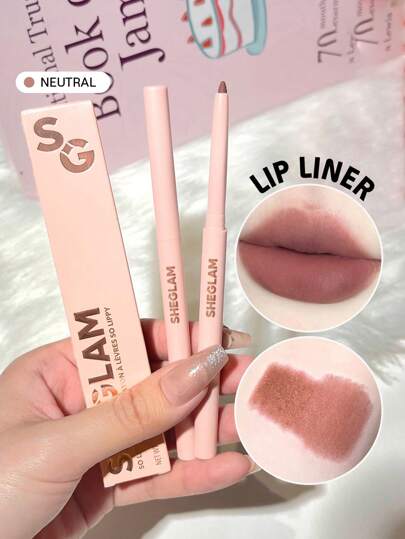 SHEGLAM So Lippy Lip Liner-Neutral Creamy Matte Lip Liner Pencil High Pigment Not Easy To Fade Silky Smooth Matte Contour Tint Lip Makeup Brand Beauty Makeup Face Paint Cosmetic For Women Girls Perfect For Fall Winter Ideal For Y2K Fancy Fashion Suitable For Birthday Christmas Present Party Ready Best Color