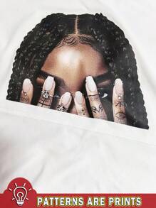 Manfinity Dauomo Herren lässiges T-Shirt mit Cartoon-Grafik am Rundhalsausschnitt und Kurzarm