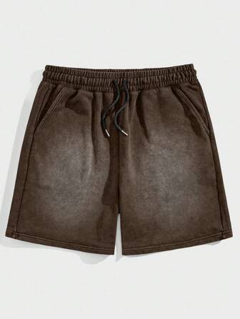 Street Life Shorts décontractés d'été pour hommes, mode de rue, taille avec cordon de serrage, poches en biais, lavés, ample