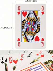 54张6.65X4.68英寸巨型扑克牌男孩背包，万圣节，背包学校。透明背包，储物盒，巨型扑克游戏，超大纸牌游戏，比普通纸牌游戏大4倍，派对游戏，互动游戏，节日游戏，创意礼品装饰情人节，情人节婚礼，生日，圣诞节，万圣节装饰，返校 - 彩色 - 查看 15