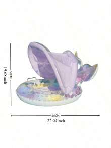 Zazumi 1 件星空图案紫色鱼尾模型儿童游泳圈带顶篷 - 彩色 - 查看 10