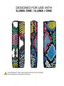 SHEIN 1 pièce Étui antichute de 12 * 3,5 cm convenant pour IQOS ILUMA ONE. Étui de protection pour IQOS Iluma I One, accessoire de mode avec imprimé animal en PU, entièrement protégé, amortissant les chocs, antidérapant