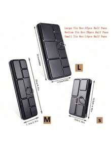 Empty Metal Watercolor Tin Palette With 14/26/52pcs Detachable Empty Half Pans For DIY Travel Watercolor Palette Paint Case Back To School,Art Supplies,Painting Supplies - Multicolor - View 9