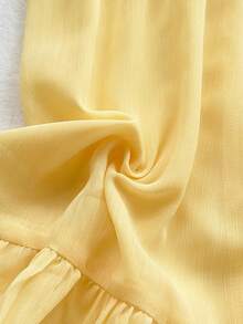 Soleia Women's Holiday Cream Yellow Chiffon Crinkle Fabric Off Shoulder Ruffle Trim Long Sleeve Blouse, Suitable For Holiday Dates, Afternoon Tea, Island Getaways, Beach Vacations, City Trips, Boho Vacations, Music Festivals Yellow Off The Shoulder Top Ruffle Tops Yellow Ruffle Top Ruffle Blouse Yellow Top Yellow Blouse Ruffle Sleeve Top Chiffon Top Women Yellow Blouse Off Shoulder Top ,Elegant Women's Blouses Yellow Blouses Cute Yellow Top Summer Tops Yellow - Yellow - View 8
