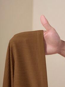 海滩新款春夏休闲度假蝴蝶结肩带裹胸心形领短款上衣+阔腿超长裤杏色女两件套Se，纹理面料材质 - 棕色 - 查看 8