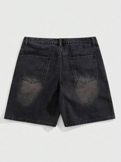 Street Life Men's Embroidered Floral Denim Shorts