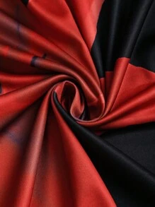 Sweetra Women's Tropical Floral Print Blouse & Mini Skirt Set, Suitable For Spring/Summer Holiday - Black - View 6