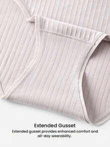 LUVLETTE 3 件装 LingerieAsOuterwear 运动棉质中腰基本款三角裤女士内衣 LingerieAsOuterwear 内裤套装也适合少女和儿童 - 彩色 - 查看 8