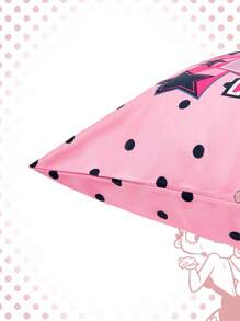 Betty Boop | ROMWE Polka Dot Figure Graphic Versatile Fashion Throw Pink Pillow Cover For Room Decor