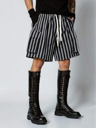 ROMWE Avant Pantaloncini casual da uomo con doppia riga