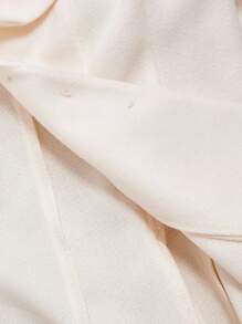 SHEIN MOD Áo khoác ngoài thắt eo ve cổ cổ điển dành cho nữ - Màu be - Xem 7