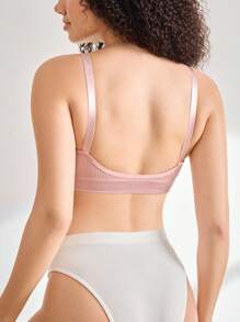 BloomMama Women's Solid Color Seamless Minimalist Comfortable Maternity Bra For Feeding Mothers - Purple - View 3