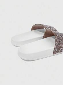 HighSole Chinelos Casuais com Lantejoulas de Moda Feminina CUCCOO