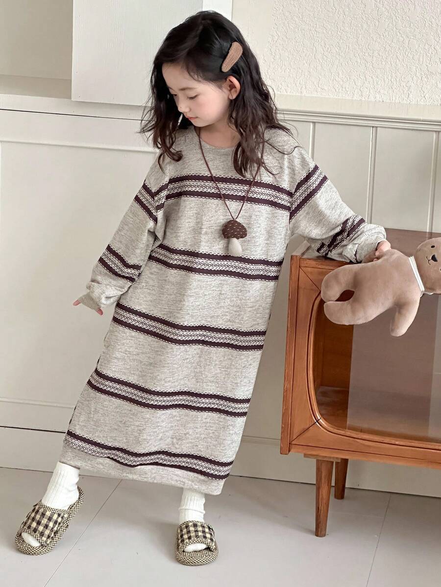 Dazy Kids 年轻女孩休闲家居服 - 灰色 - 查看 1