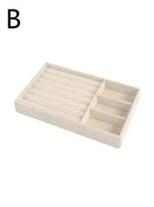 Jewelry Tray Organizer, Jewelry Necklace Earring Ring Display Storage Box, Stackable Jewelry Holder Case Makeup Cosmetic Organizer For Earrings Necklace Rings Bracelets Pendants Pearl