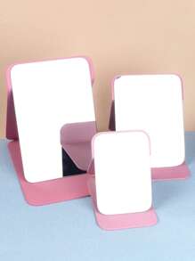 1pc Portable Makeup Mirror, PU Leather , Foldable, Travel Mirror, Suitable For Gifts, Travel Essentials, Makeup Essentials, Easy To Store Christmas, Suitable For Holiday Gifts