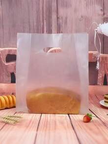 加厚高透明外卖打包袋烘焙甜品手提袋沙拉水果酸奶软膜食品袋商用手提袋 - 多規格 - 查看 8